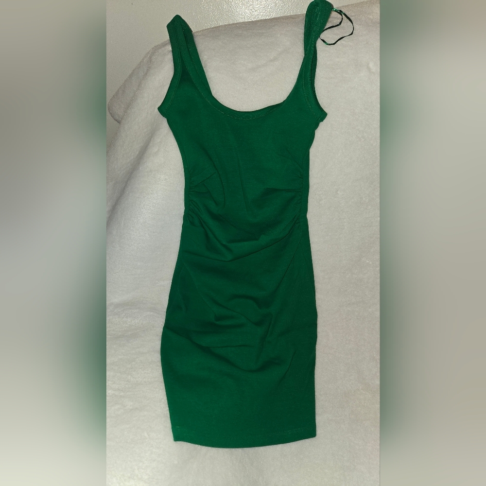 Ribbed Tank Green Dress
